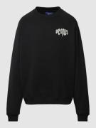 PEQUS Sweatshirt mit Label-Print Modell 'Mythic Chest' in Black, Größe...