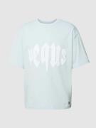 PEQUS Oversized T-Shirt mit Label-Print in Hellblau, Größe S