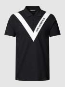 Karl Lagerfeld Beachwear Poloshirt mit Logo-Print in Black, Größe S