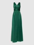 TROYDEN COLLECTION Abendkleid mit Herz-Ausschnitt in Smaragd, Größe 34