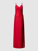 TROYDEN COLLECTION Abendkleid mit Taillenpasse in Rot, Größe 42