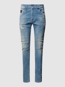 ELIAS RUMELIS Slim Fit Jeans im Used-Look Modell 'Noel' in Blau, Größe...