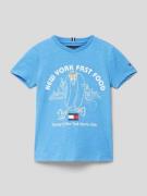 Tommy Hilfiger Teens T-Shirt mit Label-Print Modell 'FUN' in Bleu, Grö...