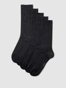 MCNEAL Socken mit elastischem Rippenbündchen im 5er-Pack in Anthrazit ...