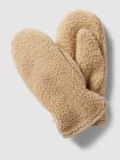 Jake*s Casual Handschuhe mit Teddyfell in Sand, Größe M/L