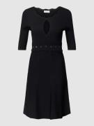 Liu Jo White Knielanges Kleid mit Strukturmuster in Black, Größe XS