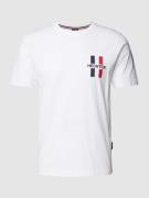 HECHTER PARIS T-Shirt mit Label-Print in Weiss, Größe S