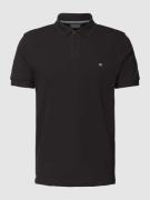 Christian Berg Men Poloshirt im unifarbenen Design in Black, Größe 3XL