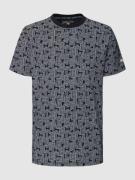 Christian Berg Men T-Shirt mit Allover-Print in Marine, Größe S