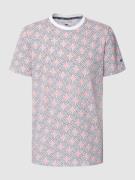Christian Berg Men T-Shirt mit Allover-Print in Weiss, Größe S
