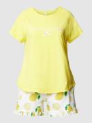 LOUIS & LOUISA Pyjama mit Statement-Stitching in Gelb, Größe S