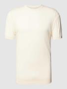 Profuomo T-Shirt im unifarbenen Design in Offwhite, Größe M