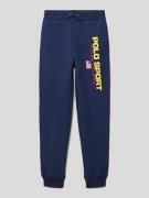 Polo Sport Sweatpants mit Label-Print in Marine, Größe S