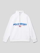 Polo Sport Sweatshirt mit Label-Print in Weiss, Größe S
