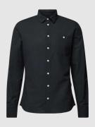 Blend Slim Fit Freizeithemd mit Kentkragen in Black, Größe S