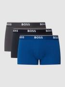 BOSS Trunks mit elastischem Logo-Bund im 3er-Pack in Royal, Größe S