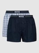 BOSS Boxershorts mit Label-Detail im 2er-Pack in Dunkelblau, Größe L