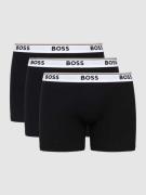 BOSS Trunks mit Logo-Bund im 3er-Pack Modell 'Power' in Black, Größe L