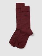 BOSS Socken mit Strukturmuster im 2er-Pack in Dunkelrot, Größe 39/42
