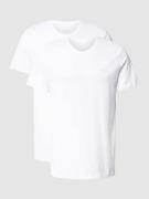 BOSS T-Shirt mit V-Ausschnitt im 2er-Pack Modell 'ComfortS' in Weiss, ...