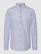BOSS Slim Fit Business-Hemd mit Allover-Muster in Bleu, Größe 39