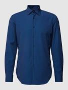 BOSS Slim Fit Business-Hemd mit Strukturmuster Modell 'Hank' in Blau, ...
