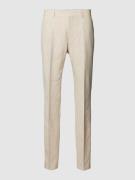 BOSS Slim Fit Anzughose mit Bügelfalten Modell 'Lenon' in Beige, Größe...