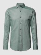 BOSS Regular Fit Business-Hemd mit Allover-Muster in Gruen, Größe 39