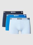 BOSS Trunks mit elastischem Logo-Bund im 3er-Pack in Blau, Größe M