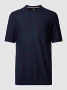 BOSS T-Shirt mit Strukturmuster Modell 'Tantino' in Marine, Größe M