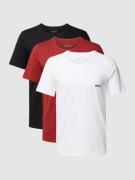BOSS T-Shirt mit Label-Detail im 3er-Pack in Rostrot, Größe M