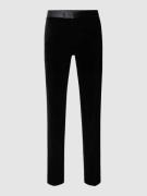 BOSS Slim Fit Anzughose mit Kontrastbesatz in Black, Größe 58