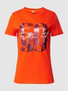 BOSS Orange T-Shirt mit Statement-Print in Orange, Größe S