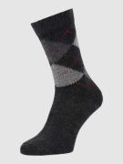 Burlington Socken mit Argyle-Muster Modell 'Whitby' in Anthrazit, Größ...