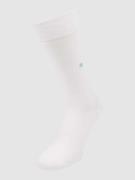 Burlington Socken mit Label-Print Modell 'Lord' in Weiss, Größe 40/46