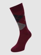 Burlington Socken aus Schurwollmischung Modell 'Edinburgh' in Dunkelro...