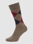 Burlington Socken aus Schurwollmischung Modell 'Edinburgh' in Beige, G...