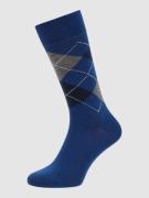 Burlington Socken aus Schurwollmischung Modell 'Edinburgh' in Royal, G...