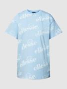 Ellesse Oversized T-Shirt mit Rundhalsausschnitt in Hellblau, Größe XS