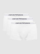 Emporio Armani Trunks mit Logo-Bund im 3er-Pack in Weiss, Größe S