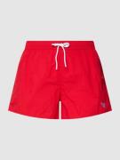 Emporio Armani Badehose mit Label-Stitching Modell 'Basic' in Rot, Grö...
