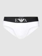 Emporio Armani Slip mit Label-Print Modell 'SHINY BIG LOGO' in Weiss, ...