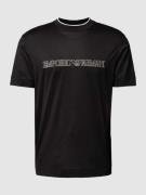 Emporio Armani T-Shirt mit Label-Print in Black, Größe S