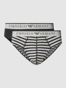 Emporio Armani Slip mit Label-Bund im 2er-Pack in Black, Größe S