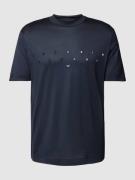 Emporio Armani T-Shirt mit Label-Stitching in Marineblau, Größe S