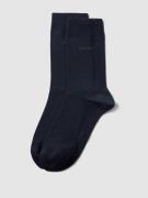 Esprit Socken mit Label-Stitching im 2er-Pack in Marine, Größe 35/38