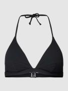 Esprit Bikini-Oberteil mit Strukturmuster und Schnürung in Black, Größ...