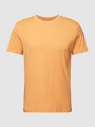 Esprit T-Shirt in unifarbenem Design in Orange, Größe XL