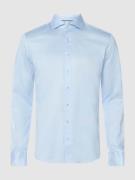 Eterna Slim Fit Business-Hemd aus Twill in Bleu, Größe 38