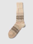 Falke Socken mit Allover-Muster Modell 'Inverness' in Ecru, Größe 39/4...